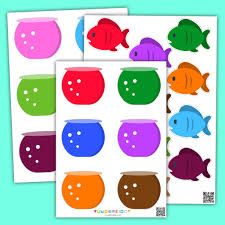 fish bowl color matching activity