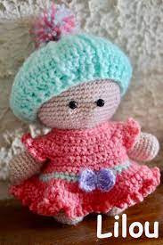 Une poupée en béret au crochet DIY modele tuto gratuit - Fils de Lilou -  tricot, crochet, dentelle, couture, broderie, tuto modele gratuit