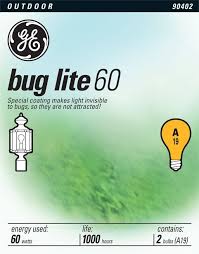 Ge Incandescent Bug 60 Watt Dimmable