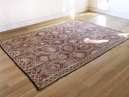 vine brown and pink flat weave rug