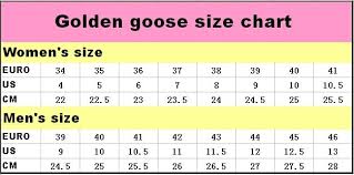 Golden Goose Shoes Size Chart