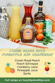 crown royal peach mixed drink