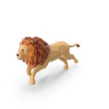 free low poly lion png images psds