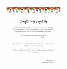 Certificate Of Completion Sample Free Certificate Of