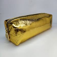ysl beaute mini makeup pouch gold