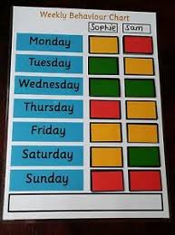 Details About Behaviour Chart For 1 Or 2 People Traffic Light System Sen