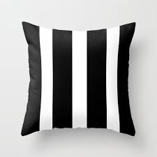 stripes decor black and white throw