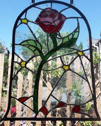 Bespoke Stained Glass Rose Pia S