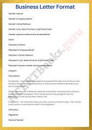 business letter writing format sles
