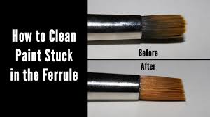 clean the ferrule of a paintbrush