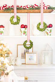 decorating christmas shelf decor