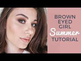 summer makeup tutorial for brown eyes
