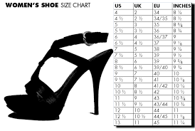 Womens Shoe Size Chart Shoe Size Chart Footwear Shoe City