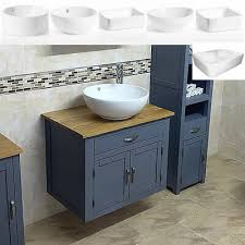 Bathroom Vanity Unit Grey Wall Hung