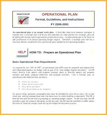Free Business Operational Plan Template Quick Or Nysim Co