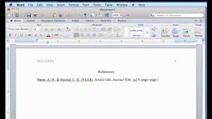 Apa Format In Word For Mac Youtube