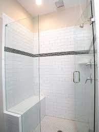White Subway Tile Shower Bathroom