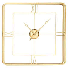 Litton Lane Gold Metal Glam Wall Clock