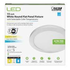 Feit Electric 74212 Led Flat Panel Light Fixture White 15 In