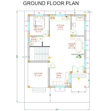 Town House Ground Floor Plan 2d Drawing