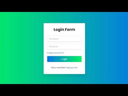 login form with html and css 4k