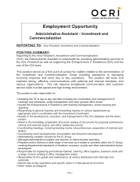 Comprehensive administrative assistant job description. Icg Administrative Assistant Job Description