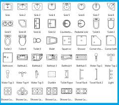 architectural symbols in the drawing