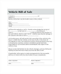 Generic Bill Of Sale Template Free Word Document Simple Car For