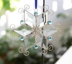 Beveled Stained Glass Snowflakes
