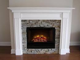 white electric fireplace insert