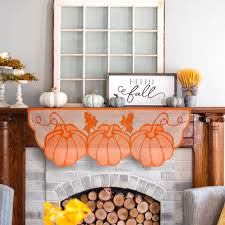 Fall Decor Fireplace Mantle Scarf Cover