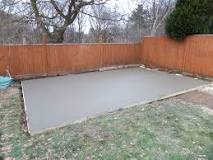 How much concrete do I need for a shed base?