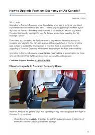 Upgrade Premium Economy On Air Canada