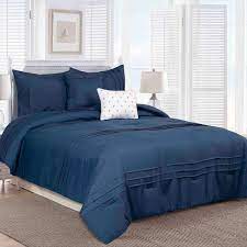 Logan 5 Piece Navy Blue Comforter Set