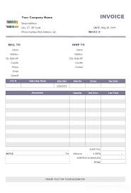 Simple Tax Invoice Sample With Tax Rate List