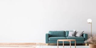 Blue Sofa Natural Wooden Furniture