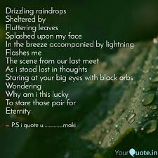 12 raindrop quotes famous sayings, quotes and quotation. Drizzling Raindrops Shel Quotes Writings By Makesh Kumar Yourquote