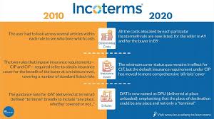 incoterms 2020 vs 2010 what s changed
