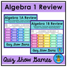 Algebra 1 End Of Course Review Game