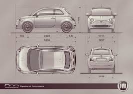 This means even some basic fiat 500 dimensions, like car body length, width, height, wheelbase, track, turning radius. Fiat 500 Dimensions Blueprint Car Body Design