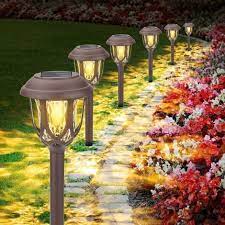 Solar Powered Garden Lights Set Of 6