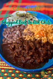 carne picada con chile chopped beef in
