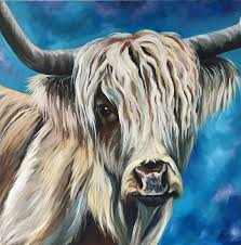 Highland Cow Painting By Lu Kuznetsova