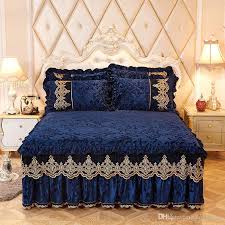 Royal Blue Princess Bedding Bed Skirt