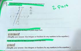 Line L In Point Slope Form