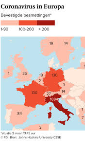 Europa de blauwe balk toont het aantal nieuwe besmettingen per dag (dus niet het totaal), over een gemiddelde van zeven dagen.de zwarte balk toont het aantal dagelijkse doden. Laatste Nieuws Coronavirus Kleine Twintig Besmettingen In Nederland