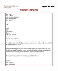 Free 8 Sample Resignation Letters In Pdf Word