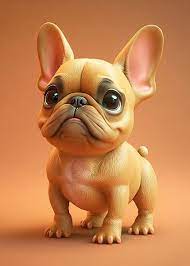 french bulldog cartoon poster picture