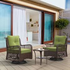 rattan wicker green tables chair sets