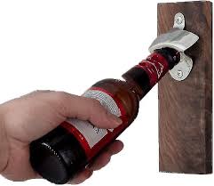 Beer Bottle Opener Wall Mounted Walnut